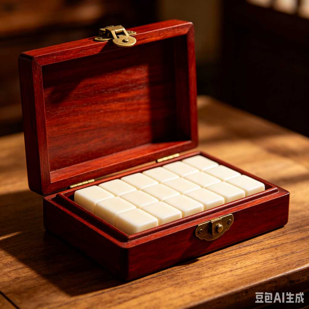 flat print mahjong set